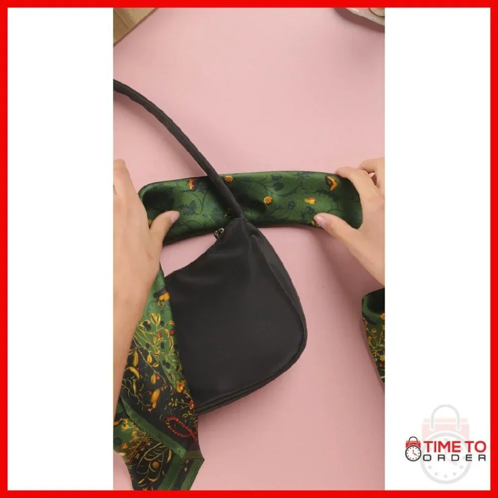 100% Mulberry Silk Square Scarf 25.6